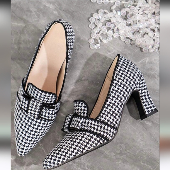 Shein Houndstooth Heels - Picture 2 of 8